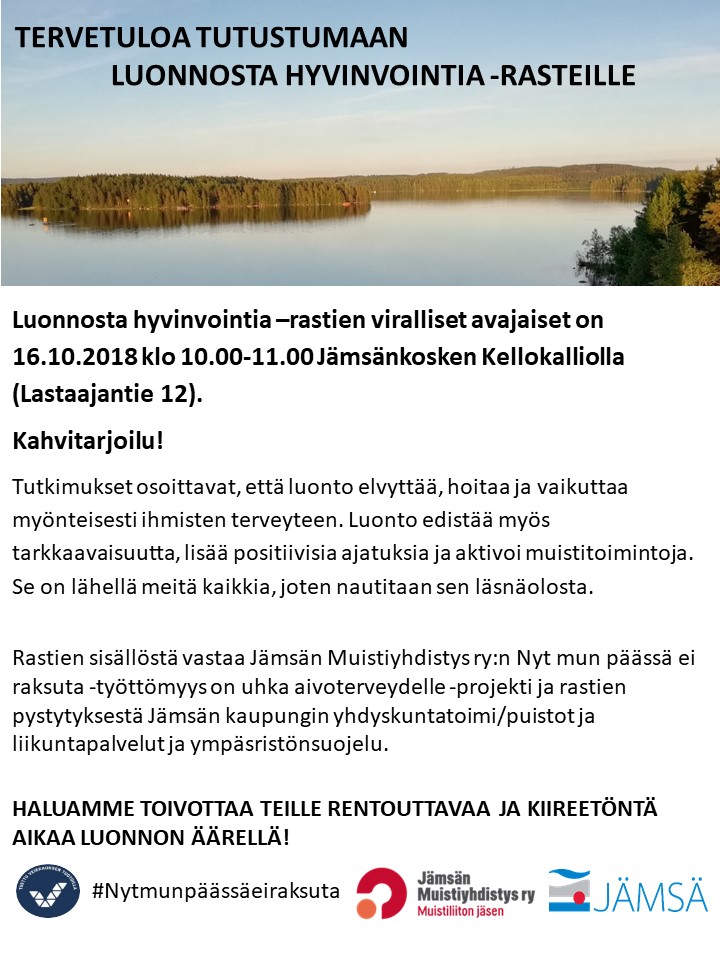 luontorastit avajaiset